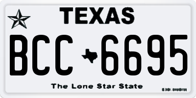 TX license plate BCC6695