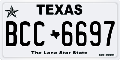 TX license plate BCC6697