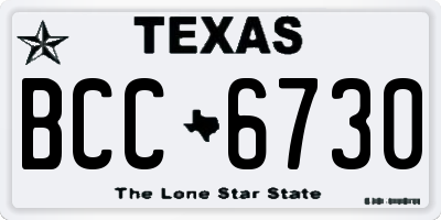 TX license plate BCC6730