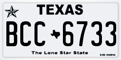 TX license plate BCC6733