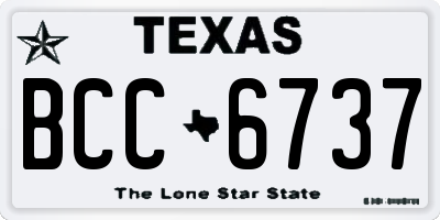 TX license plate BCC6737