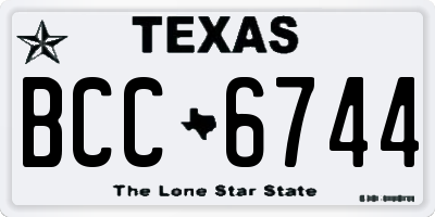 TX license plate BCC6744