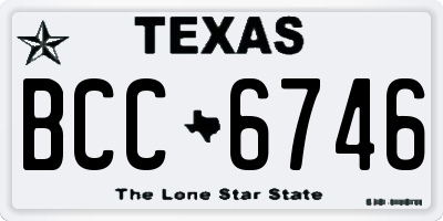 TX license plate BCC6746
