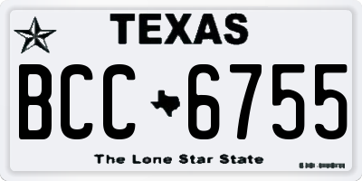 TX license plate BCC6755