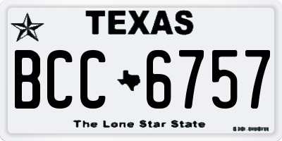 TX license plate BCC6757