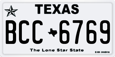 TX license plate BCC6769