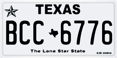 TX license plate BCC6776