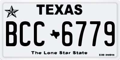 TX license plate BCC6779