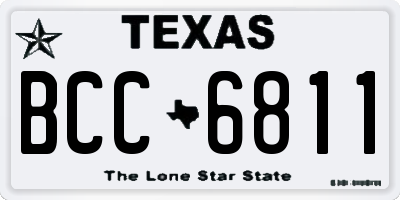 TX license plate BCC6811