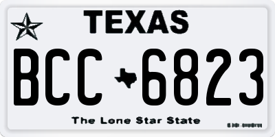 TX license plate BCC6823