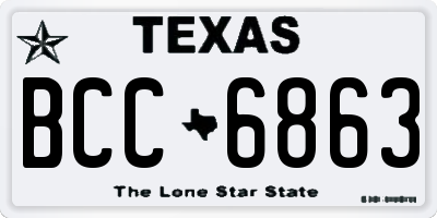 TX license plate BCC6863