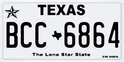 TX license plate BCC6864