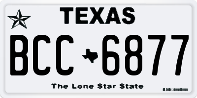 TX license plate BCC6877