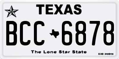 TX license plate BCC6878