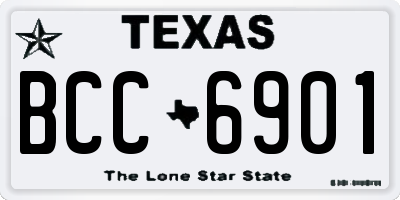 TX license plate BCC6901