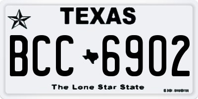 TX license plate BCC6902