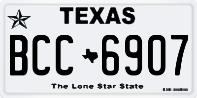 TX license plate BCC6907
