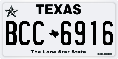TX license plate BCC6916
