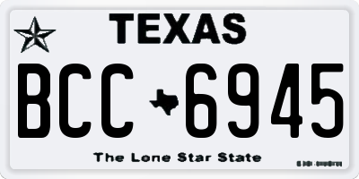 TX license plate BCC6945