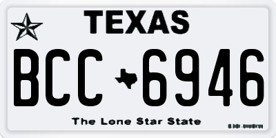 TX license plate BCC6946