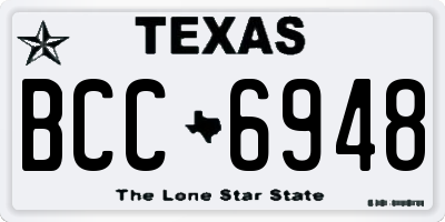TX license plate BCC6948