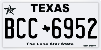 TX license plate BCC6952