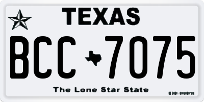 TX license plate BCC7075