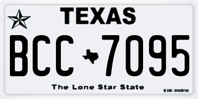 TX license plate BCC7095