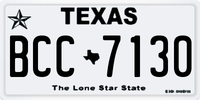 TX license plate BCC7130