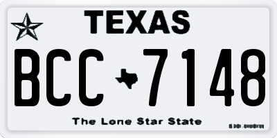 TX license plate BCC7148