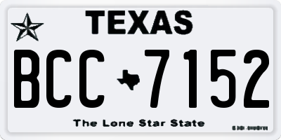 TX license plate BCC7152