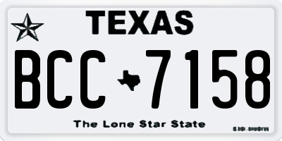 TX license plate BCC7158