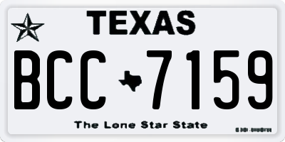 TX license plate BCC7159