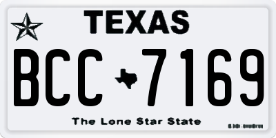 TX license plate BCC7169