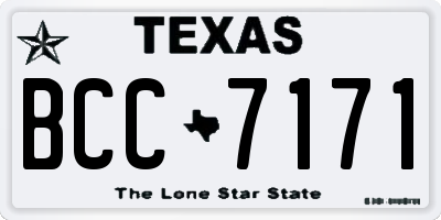 TX license plate BCC7171