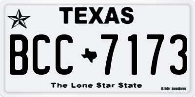 TX license plate BCC7173
