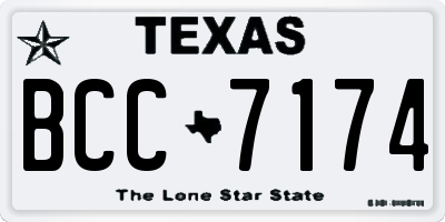 TX license plate BCC7174