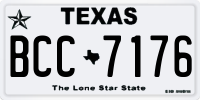 TX license plate BCC7176