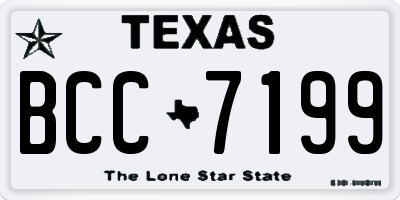 TX license plate BCC7199