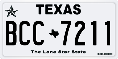 TX license plate BCC7211
