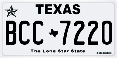 TX license plate BCC7220