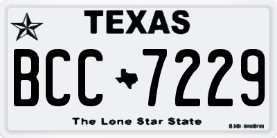 TX license plate BCC7229