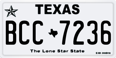 TX license plate BCC7236