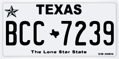 TX license plate BCC7239