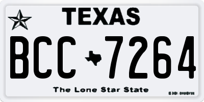 TX license plate BCC7264