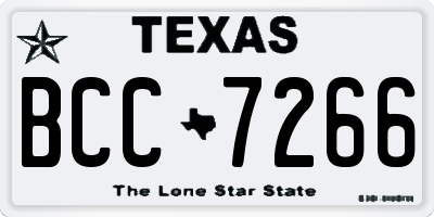 TX license plate BCC7266