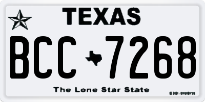 TX license plate BCC7268