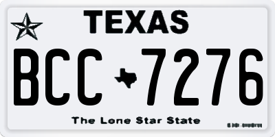 TX license plate BCC7276