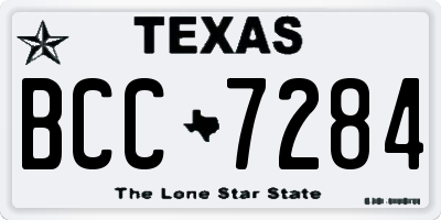 TX license plate BCC7284