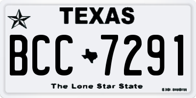 TX license plate BCC7291